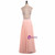 Sparkling Ombre Chiffon Beaded Baby Pink Long Cheap Prom Dresses 2017 A Line Zipper-Up