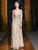 Champagne Tulle Sequins V-neck Mother Of The Bride Dress