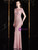 Pink Mermaid Sequins Beading Mother Of The Bride Dress