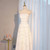 White Strapless Beading Pearls Wedding Dress