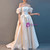 White Satin Puff Sleeve Pearls Wedding Dress