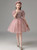 Pink Sequins Short Sleeve Beading Flower Girl Dress