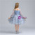 Blue Tulle Straps Star Sequins Flower Girl Dress