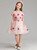 Pink Tulle Straps 3D Appliques Flower Girl Dress