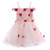 Pink Tulle Straps 3D Appliques Flower Girl Dress