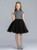 Black Tulle Sequins Cap Sleeve Flower Girl Dress