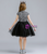 Black Tulle Sequins Cap Sleeve Flower Girl Dress