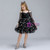 Black Tulle Straps Star Sequins Flower Girl Dress