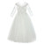 White Tulle Long Sleeve Beading Sequins Flower Girl Dress