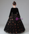 Black Tulle Sequins Long Sleeve Flower Girl Dress