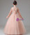 Pink Tulle Sequins Long Sleeve Butterfly Flower Girl Dress