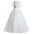 White Tulle Beading Sequins Flower Girl Dress