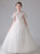 White Tulle Beading Sequins Flower Girl Dress