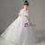 White Tulle Sequins Flower Girl Dress