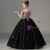 Black Tulle Sequins Beading Flower Girl Dress