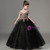 Black Tulle Sequins Beading Flower Girl Dress