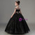 Black Tulle Sequins Beading Flower Girl Dress