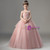 Pink Tulle Straps Appliques Flower Girl Dress