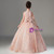 Pink Ball Gown Sequins Beading Flower Girl Dress