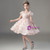 Pink 3D Appliques Short Flower Girl Dress