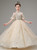 Champagne Tulle Sequins Beading Flower Girl Dress