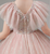 Pink Tulle Sequins V-neck Flower Girl Dress