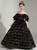Black Sequins Short Sleeve Scoop Neck Flower Girl Dress