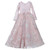 Pink Sequins Long Sleeve Scoop Neck Flower Girl Dress