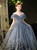 Ball Gown Blue Sequins Flower Girl Dress