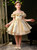 Gold Tulle Short Flower Girl Dress
