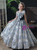 Silver Straps Pleats Flower Girl Dress