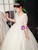 White Ball Gown Sequins Short Sleeve Flower Girl Dress