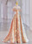 Gold Sequins Sweetheart Prom Dress