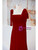 Burgundy Sequins Straps Long Prom Dress