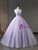 Purple Tulle Straps Quinceanera Dress