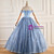 Blue Tulle Sequins Pearls Quinceanera Dress
