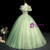 Green Tulle Short Sleeve Beading Quinceanera Dress