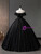 Black Tulle Sequins Off the Shoulder Quinceanera Dress