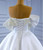 Fashion White Satin Strapless Pleats Pearls Wedding Dress