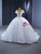 White Ball Gown Sequins Beading Wedding Dress