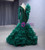Dark Green Mermaid Tulle Beading Prom Dress