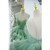 Green Tulle Spaghetti Straps V-neck Quinceanera Dress