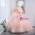 Pink Ball Gown Tulle Long Sleeve Puff Quinceanera Dress