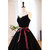 Black Velvet Strapless Bow Quinceanera Dress