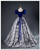 Royal Blue Velvet Short Sleeve Quinceanera Dress