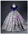 Royal Blue Velvet Short Sleeve Quinceanera Dress