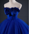 Royal Blue Tulle Velvet Sweetheart Beading Quinceanera Dress