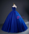 Royal Blue Tulle Velvet Sweetheart Beading Quinceanera Dress