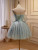 Green Tulle Off the Shoulder Pleats Homecoming Dress