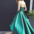 Fashionable High Low Green Satin Sweetheart Prom Dresses 2017